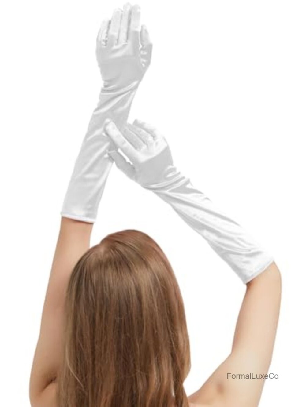 Satin Opera Gloves Long Arm Formal 1920s Cosplay Dance Party Accessory